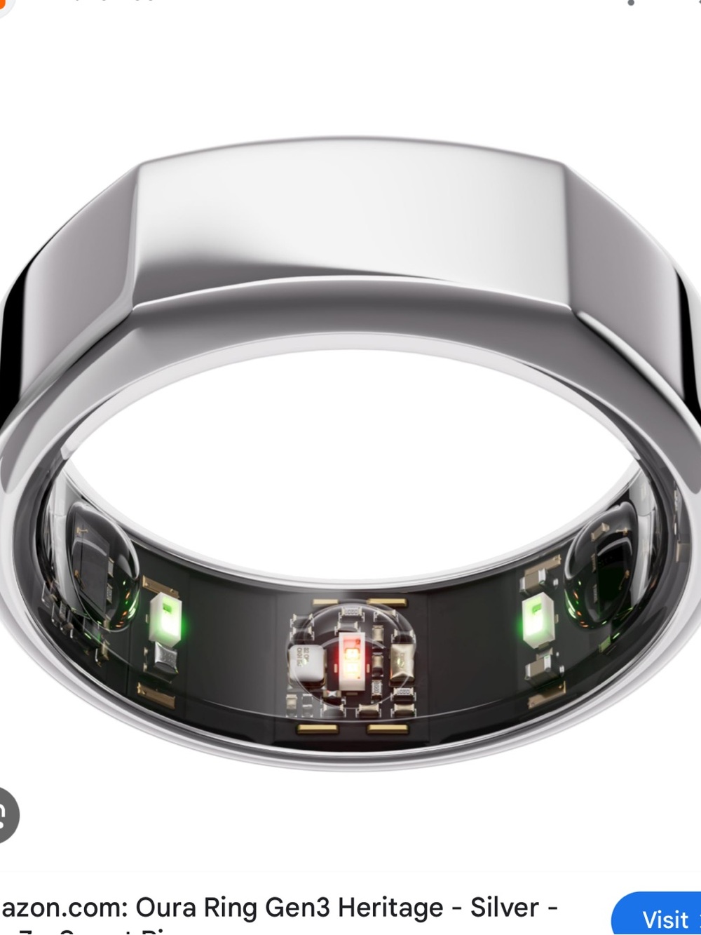 Oura Ring Gen 3 Heritage – Silver Finish - Size 8